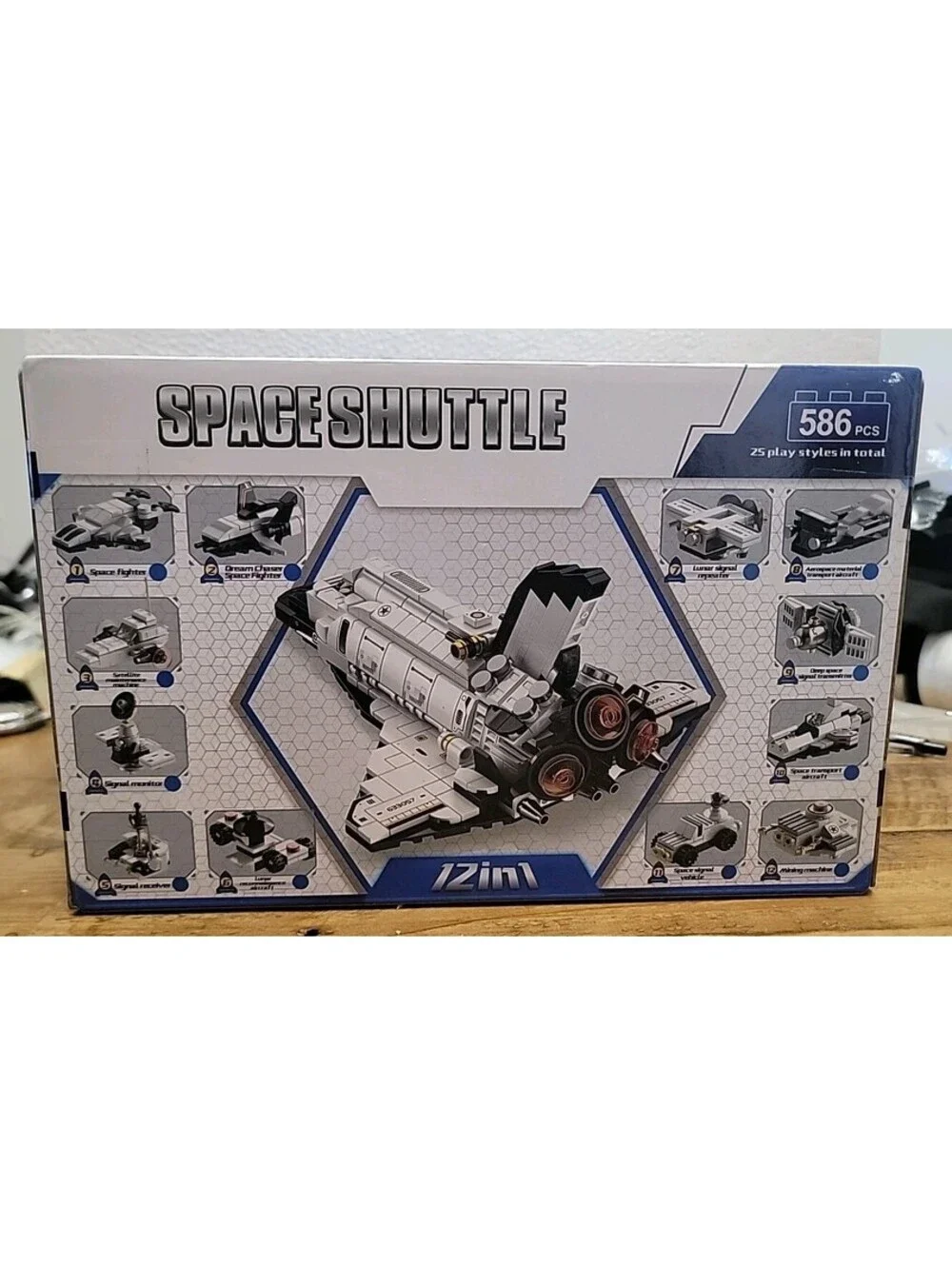 Space Shuttle 12in1 Interlocking Blocks Set 586 Pieces
